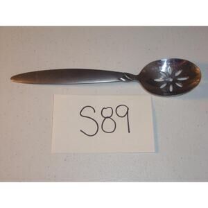 Pfaltzgraff Satin Laurel Pierced Solid Serving Spoon Stainless 18/0 -0316S89